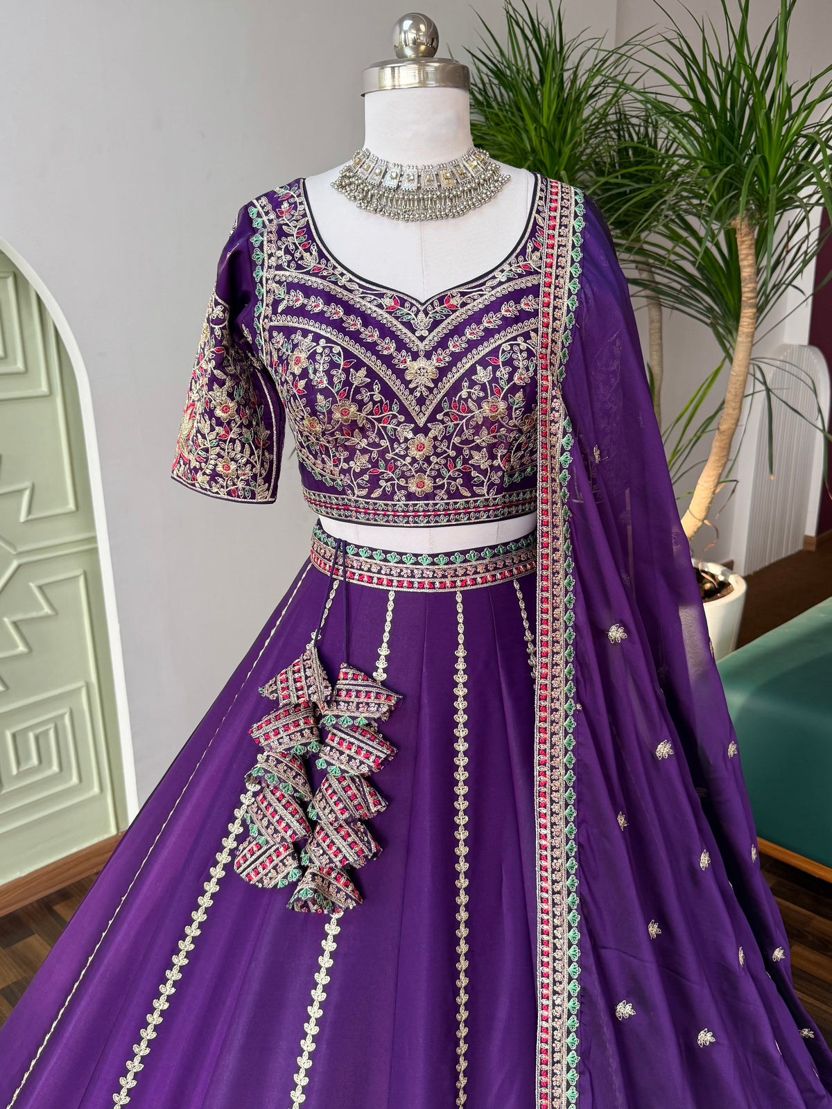 Purple color Designer Sequence Embroidery work Lehenga choli for Wedding Function BL1637