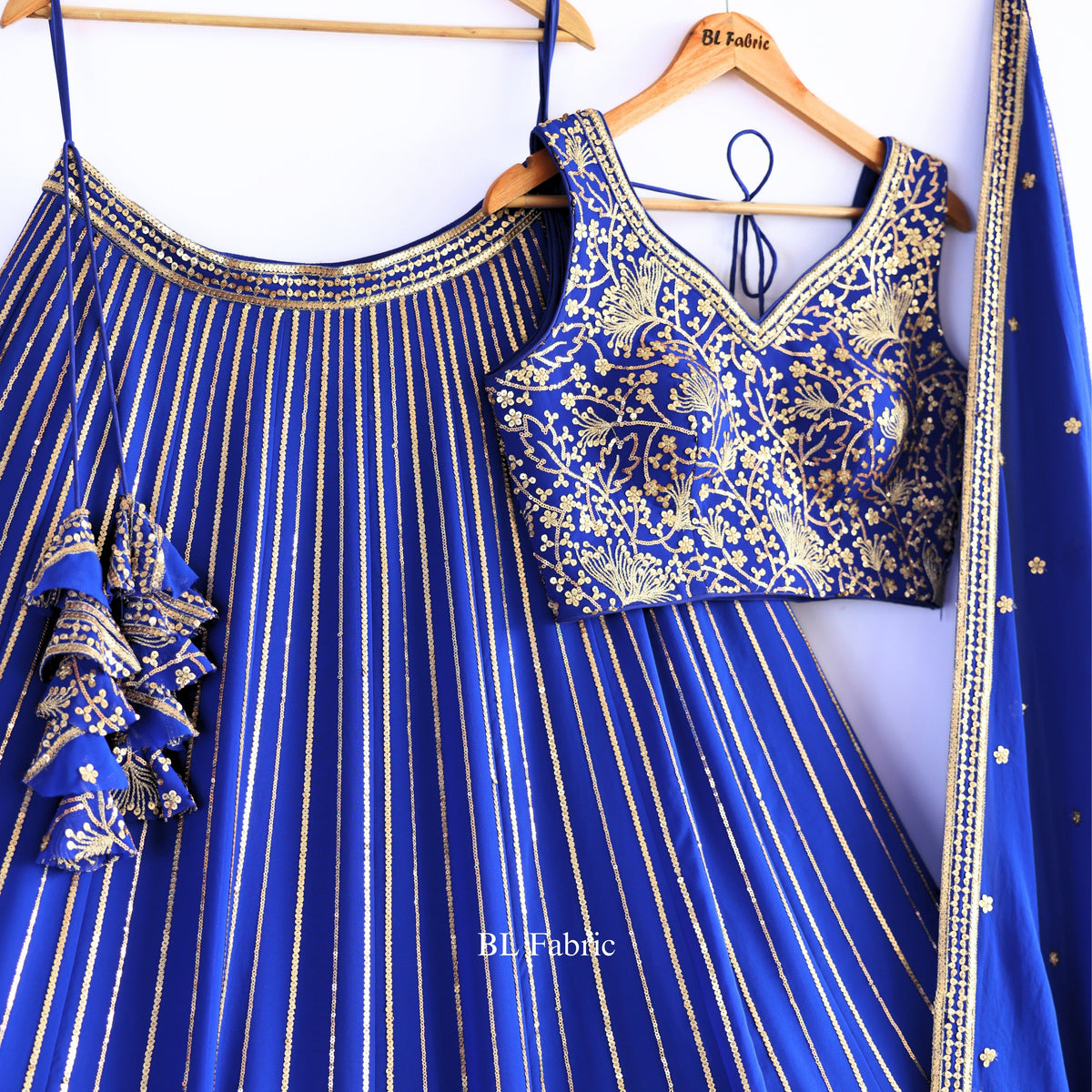 Blue color Sequence Embroidery work Designer Lehenga Choli BL1649