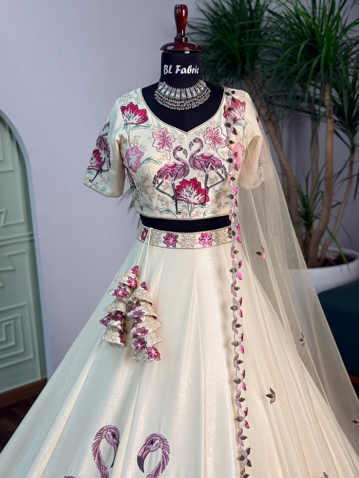 off-white color Designer Sequence Embroidery work Lehenga choli BL1732