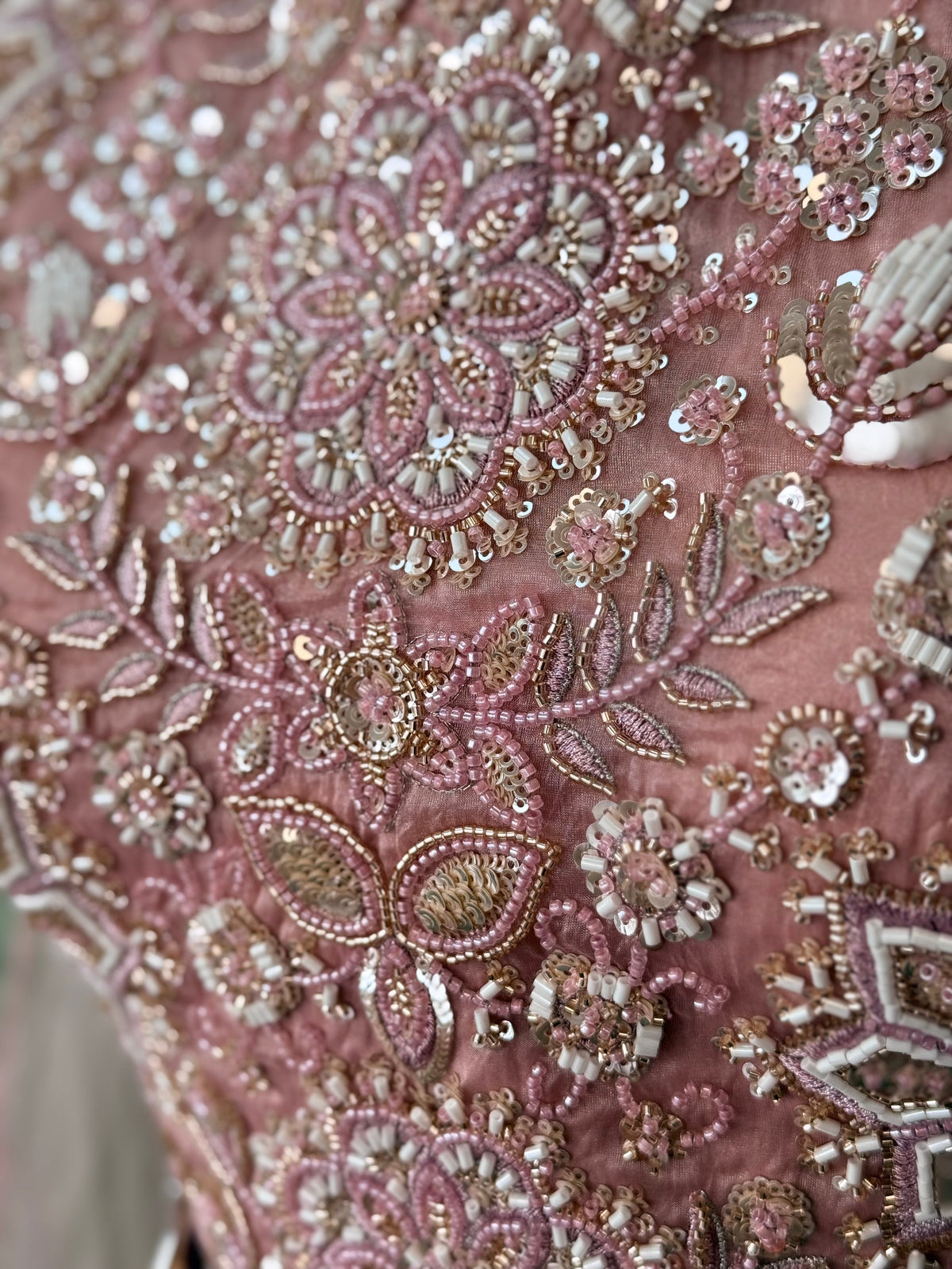 Pink color Bids Embroidery work Sharara set BLS105