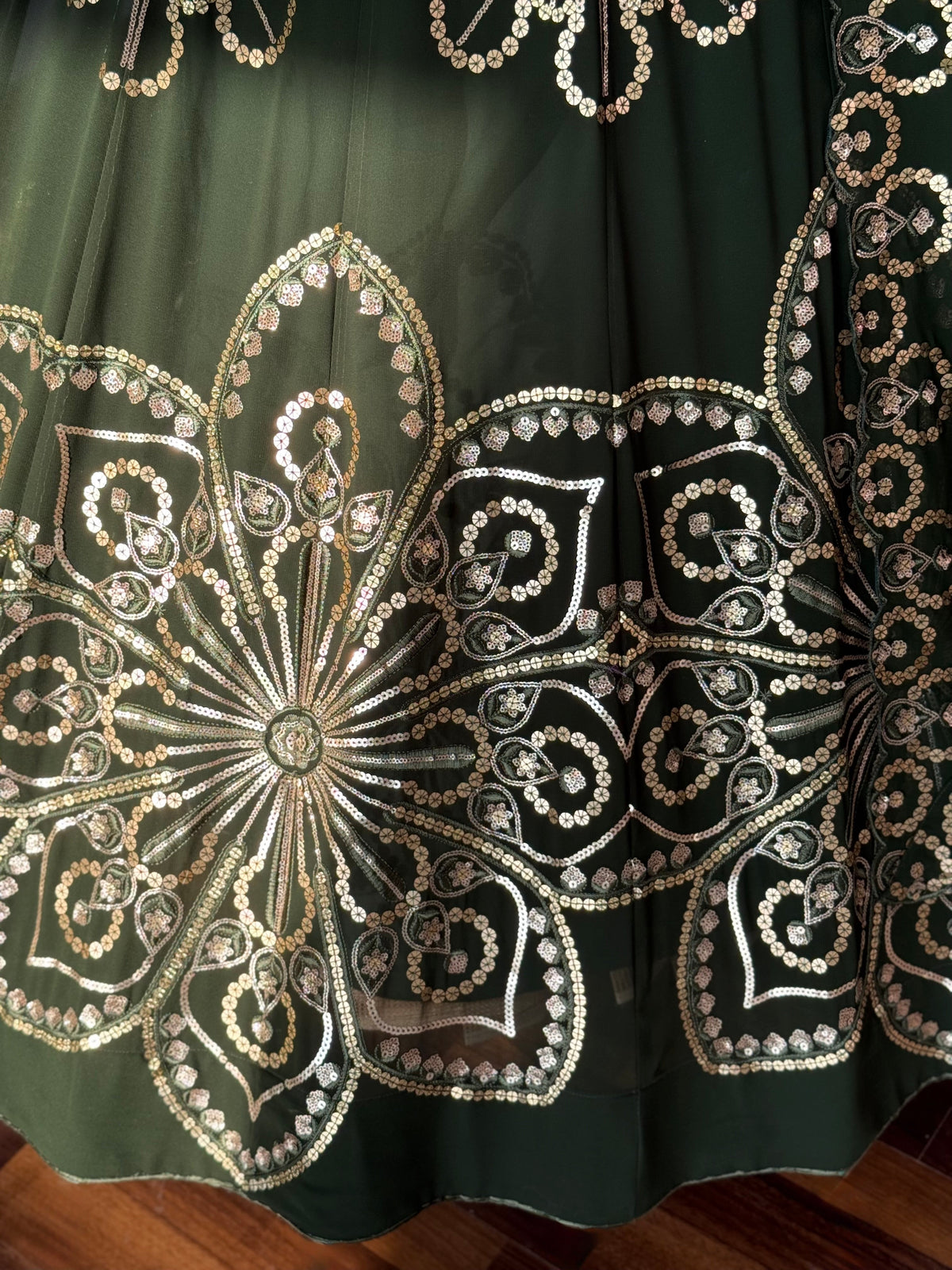 Green color Sequence Embroidery work Designer Lehenga Choli BL1657