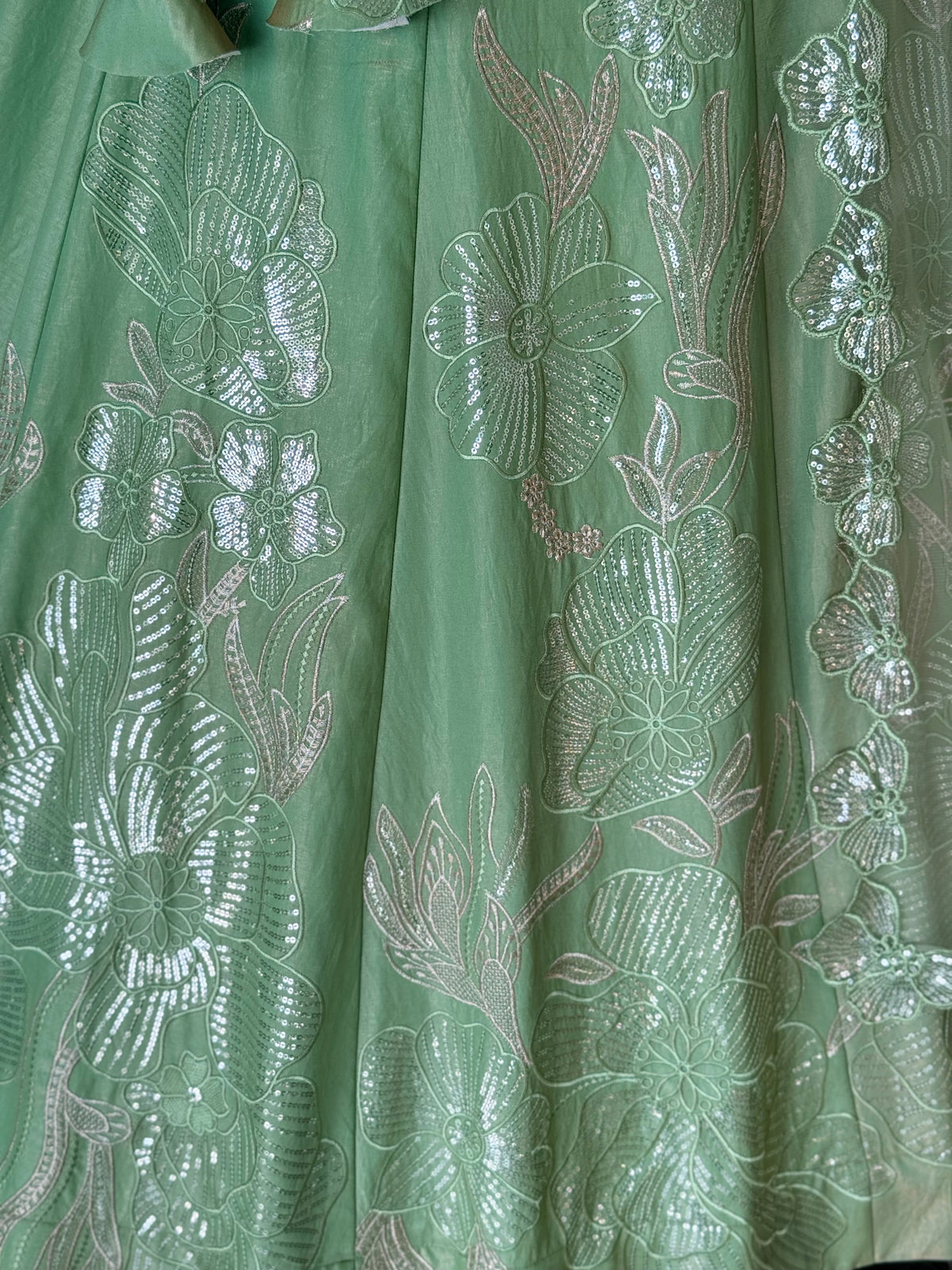 Soft Parrot Green color Designer Sequence Embroidery work Lehenga choli BL1690