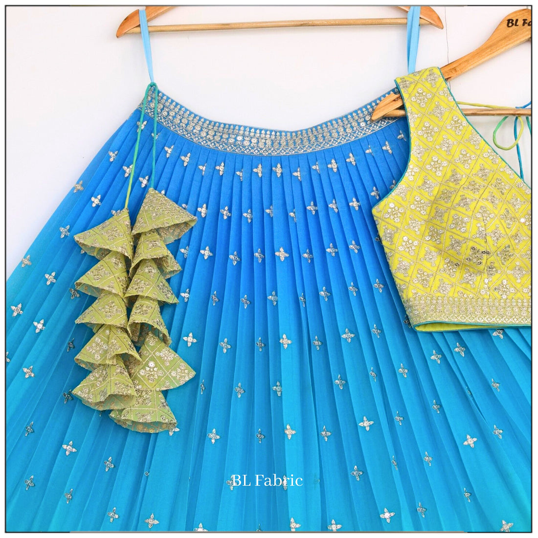 Pastal Rainbow color Sequence Embroidery work Designer Lehenga Choli for Wedding Function BL1521