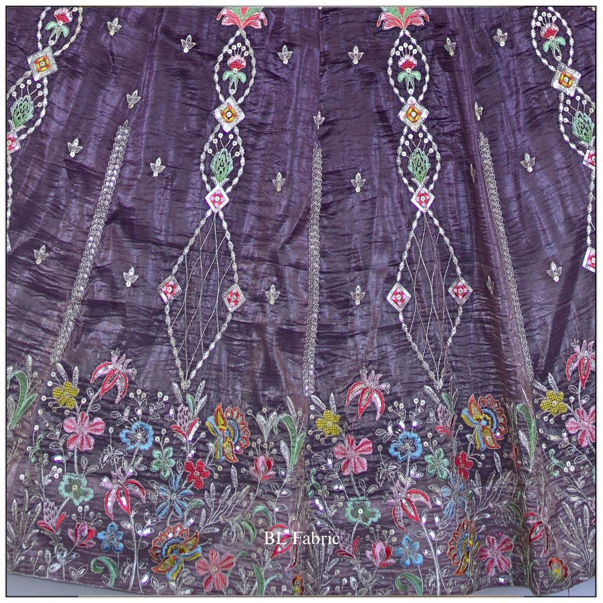 Shadding Purple color Zari Embroidery work Designer Lehenga Choli BL1529