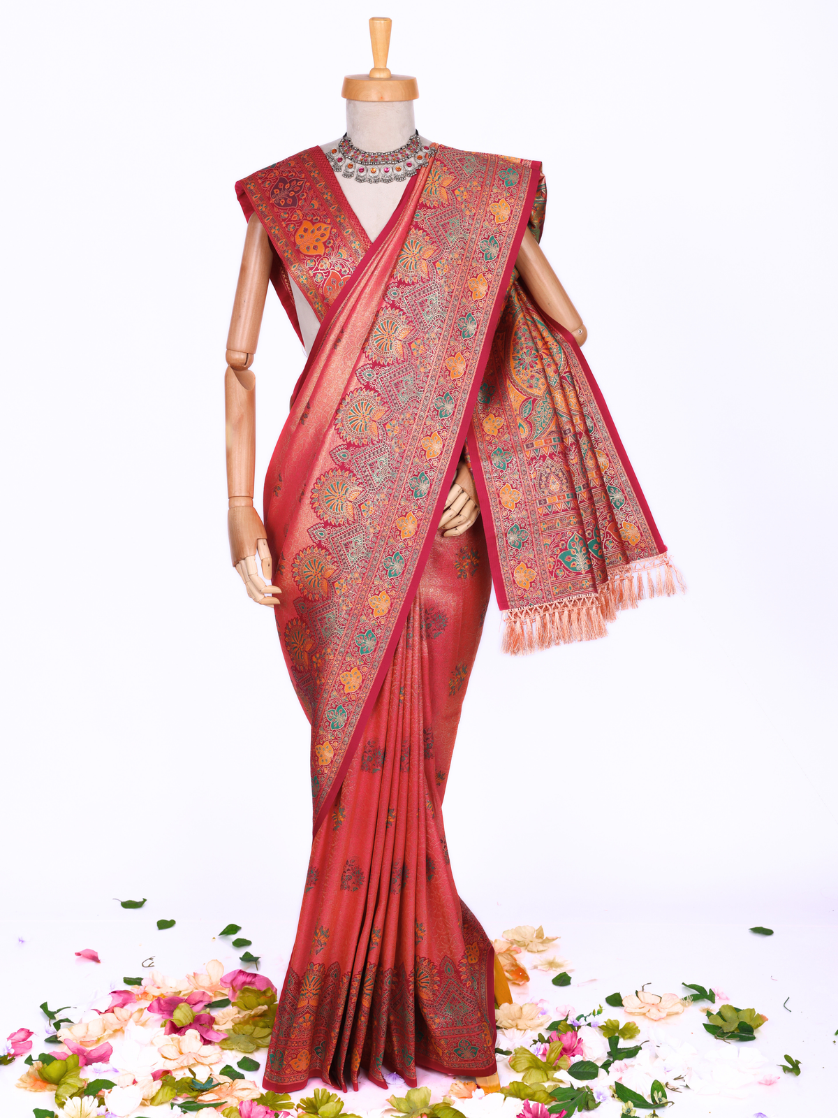 Pink color Kanjivaram work Designer Saree BLS1019_Pink