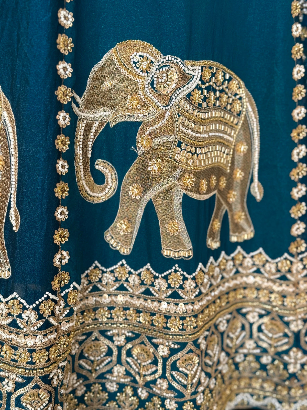 Mid Green color Bids Embroidery work Designer Lehenga Choli BL1639