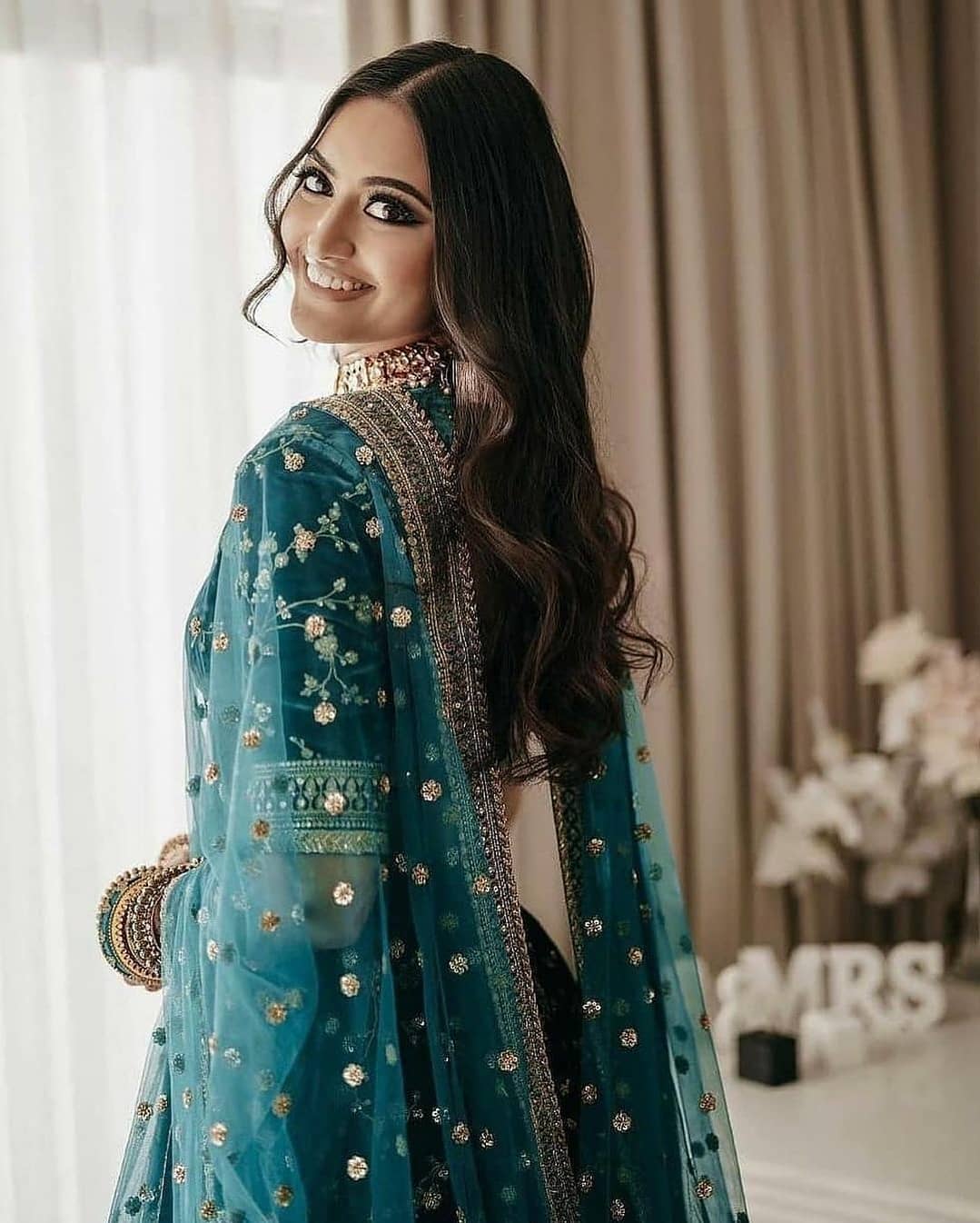 Mid Green Color Heavy Bridal Lehenga Choli for Wedding Function BL1146