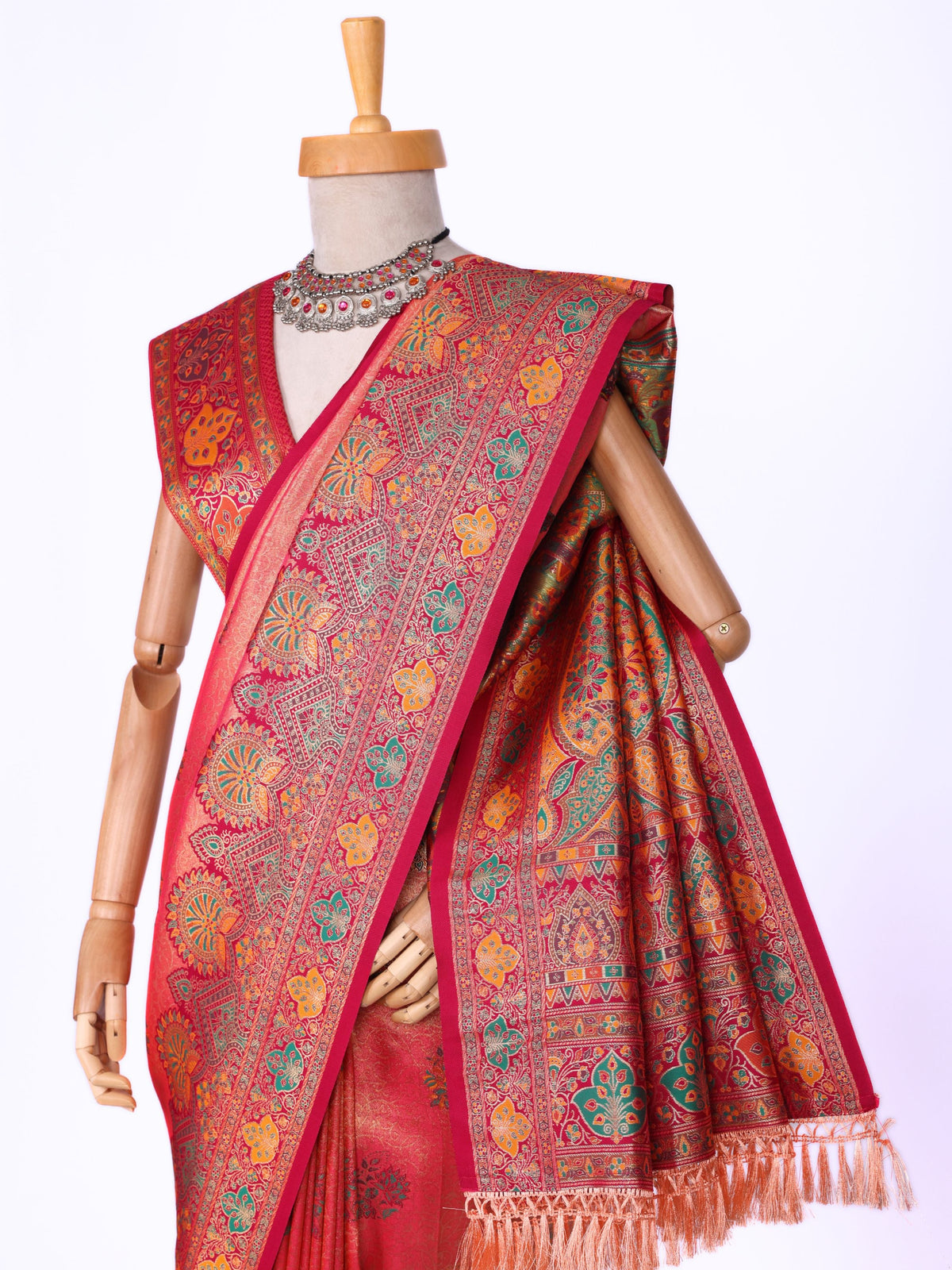 Pink color Kanjivaram work Designer Saree BLS1019_Pink