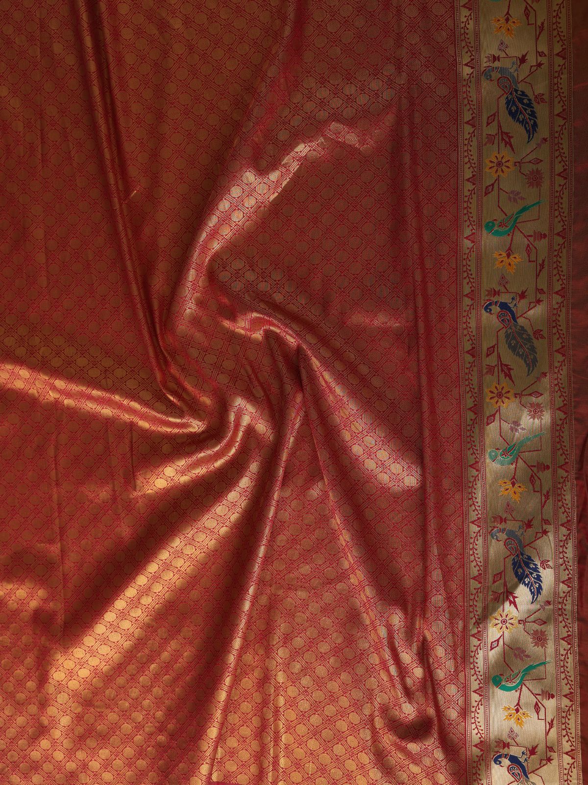 Parrot color Kanjivaram work Designer Saree BLS1006_Parrot