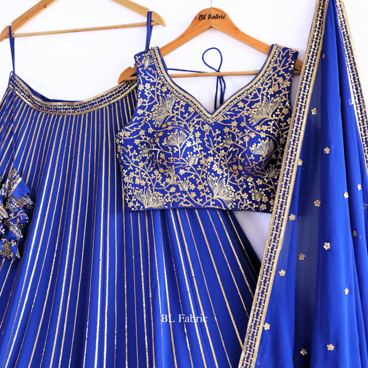 Blue color Sequence Embroidery work Designer Lehenga Choli BL1649
