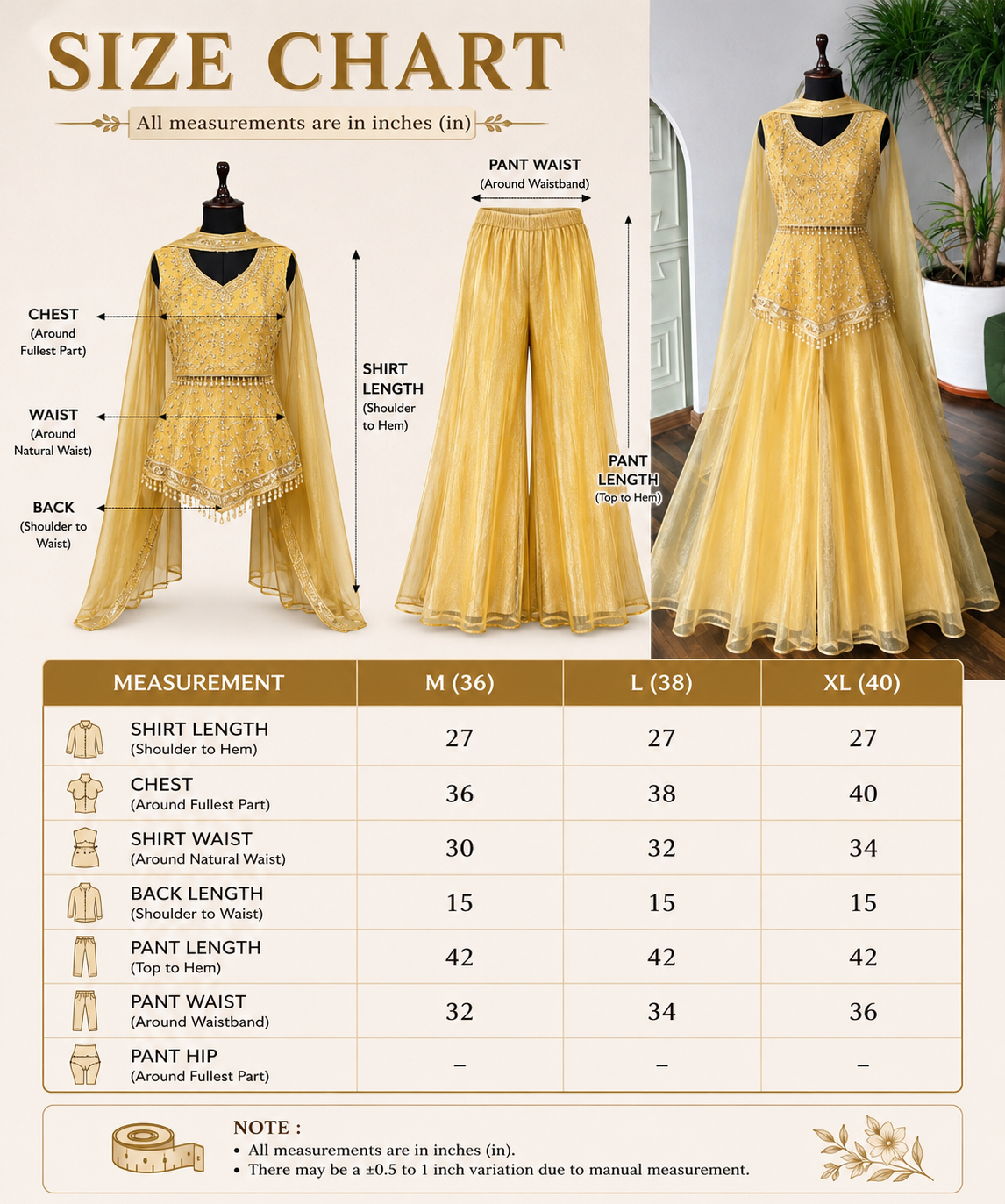 Yellow color Bids Embroidery work Sharara set BLS109
