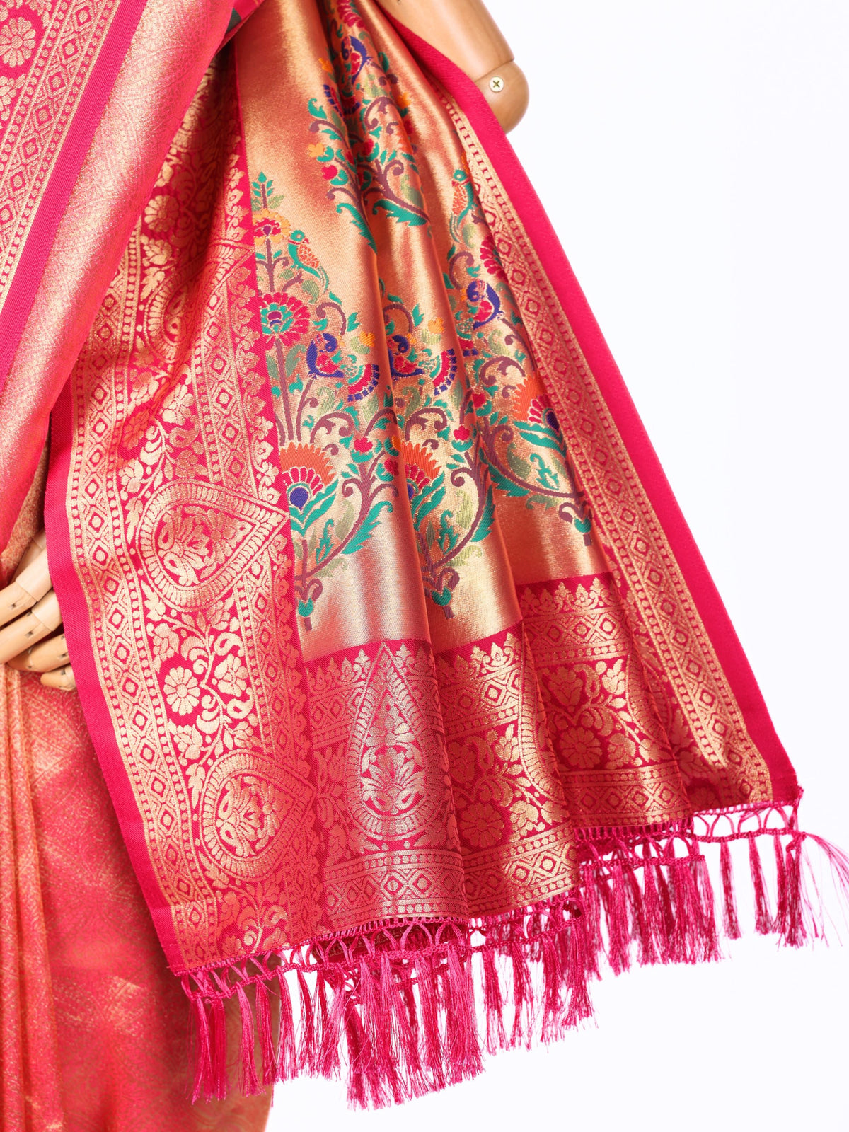Pink color Kanjivaram work Designer Saree BLS1017_Pink