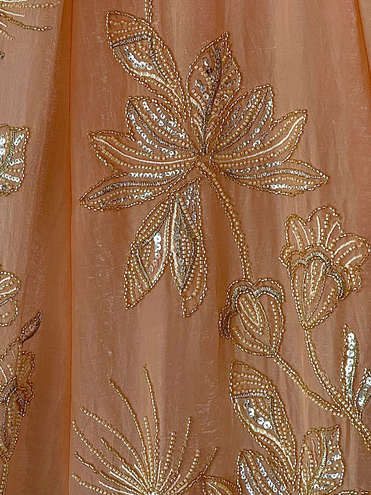 Rosy Orange color Bids Embroidery work Lehenga Choli BL1678