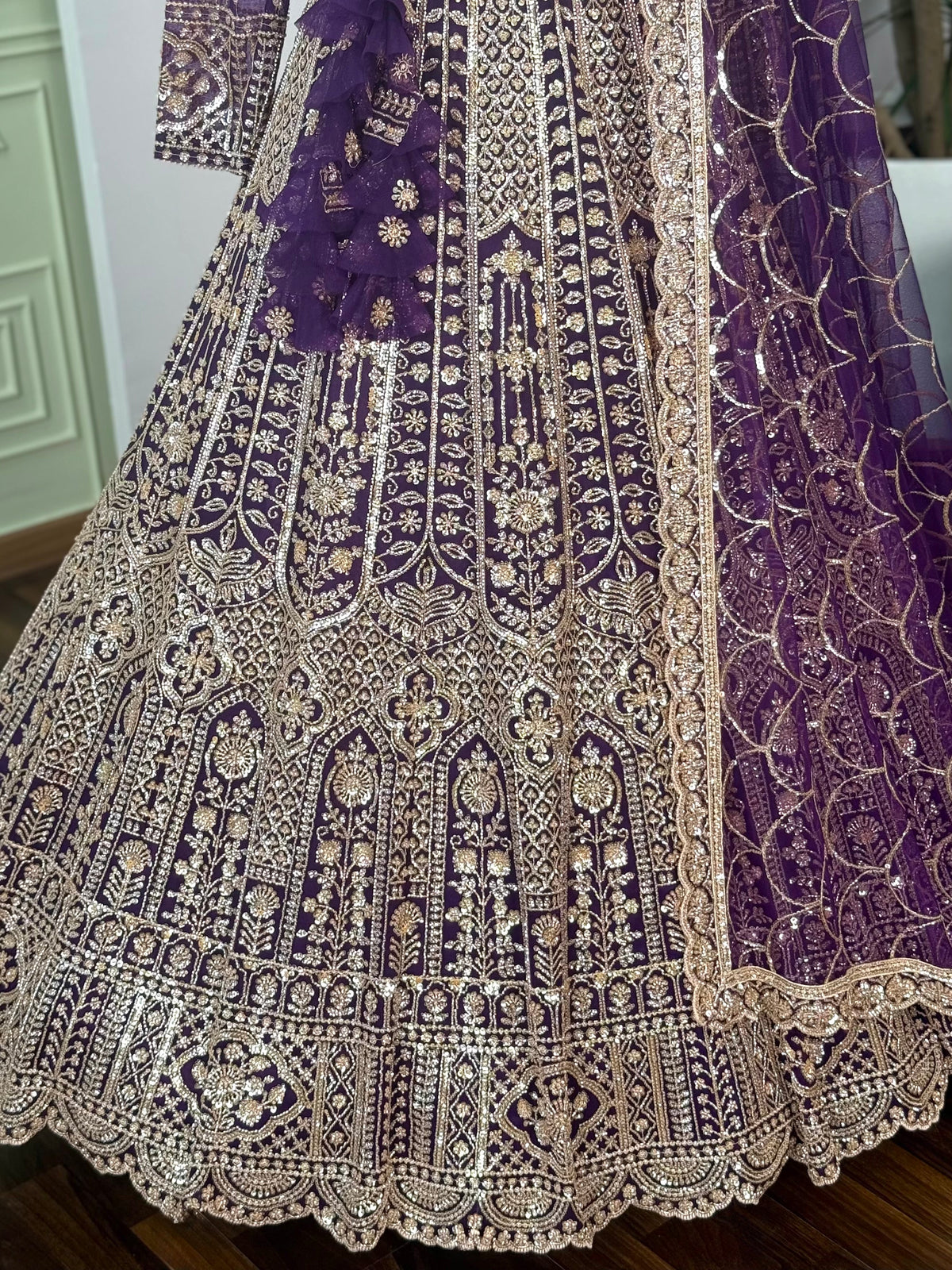 Purple color Hand Embroidery work Designer Lehenga Choli for Wedding Function BL1636