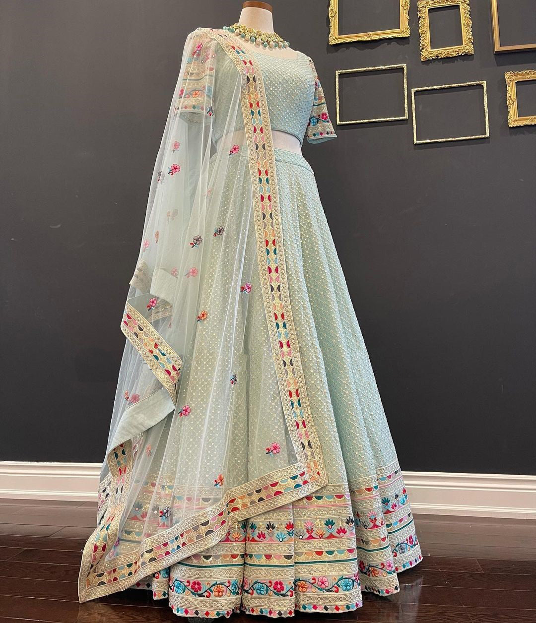 Skyblue color Designer Lehenga choli for Wedding & Engagement Function BL1163