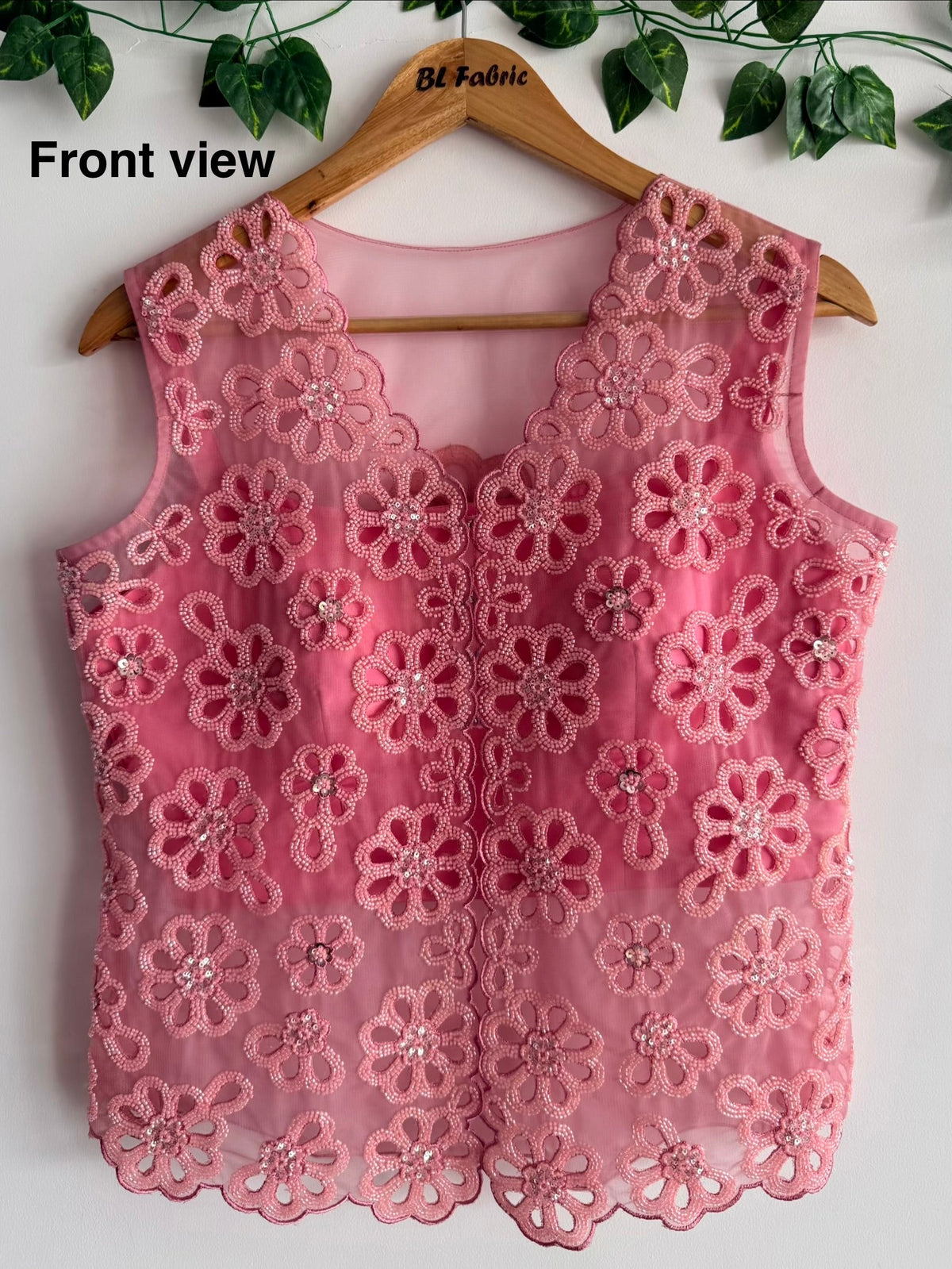 Baby Pink color Bids Embroidery work Sharara set BLS103