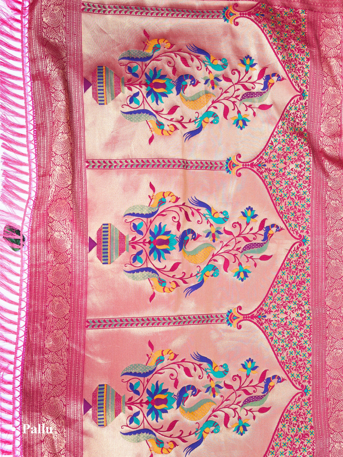Pink color Kanjivaram work Designer Saree BLS1016_Pink