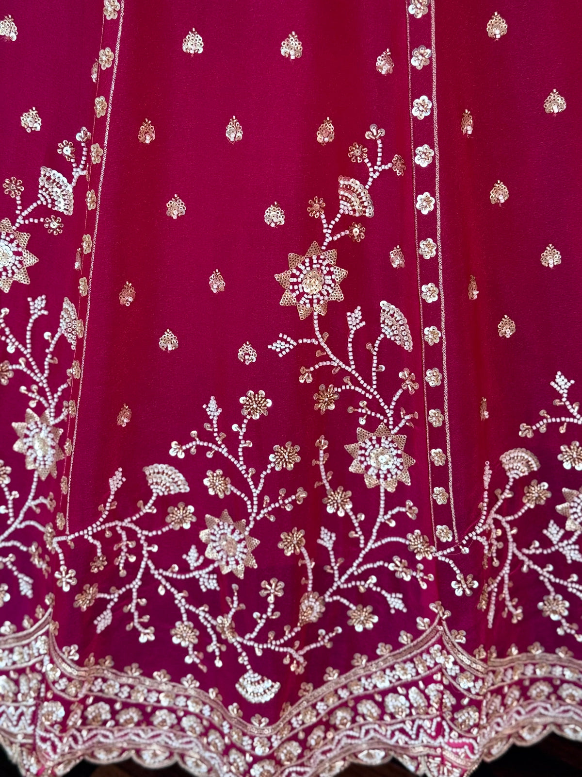 Rani Pink color Bids Embroidery work Designer Lehenga Choli BL1717