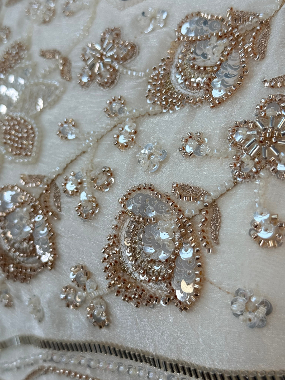White color Bids Embroidery work Sharara set BLS113