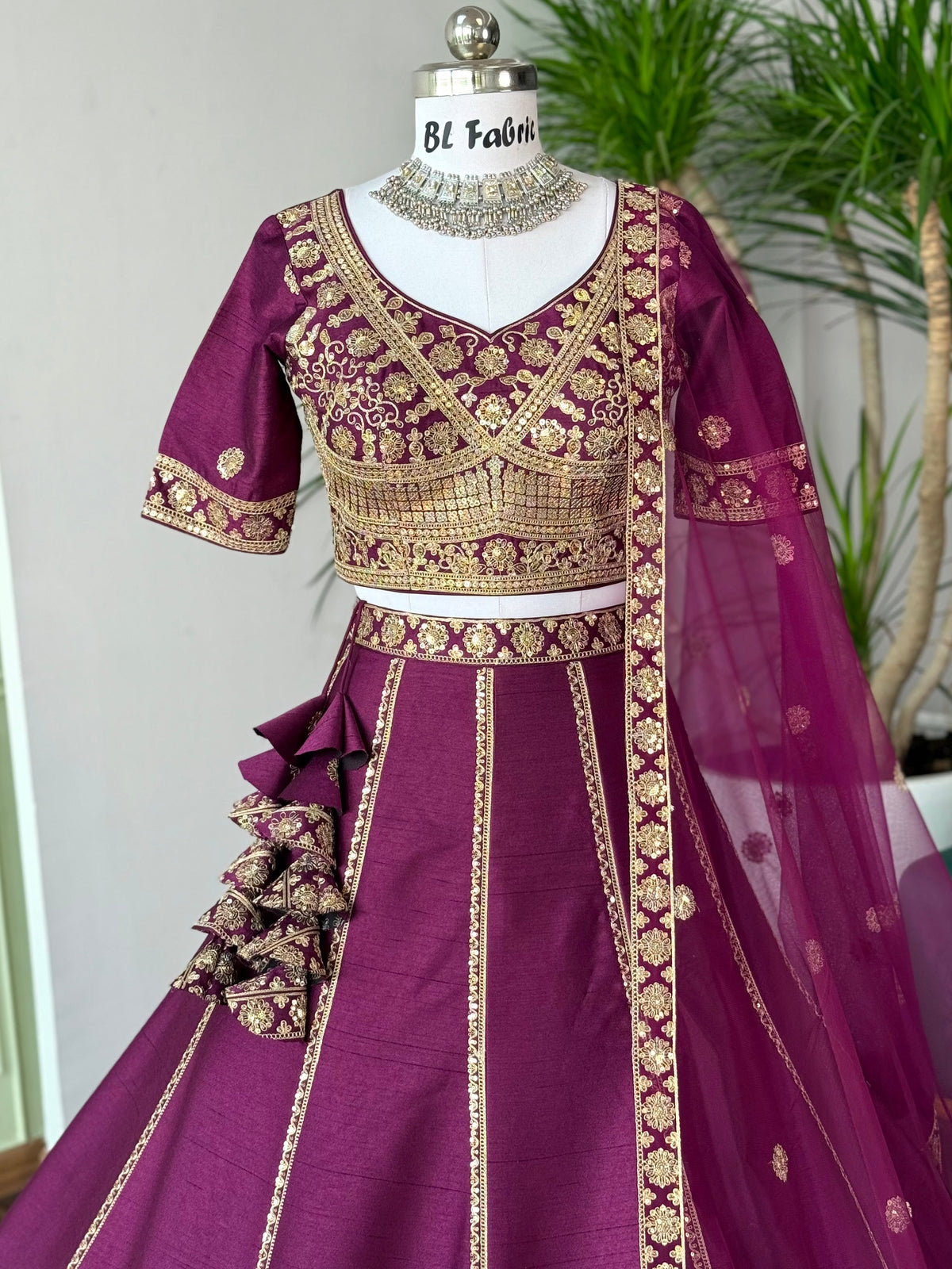 Purple color Designer Sequence Embroidery work Lehenga choli for Wedding Function BL1632