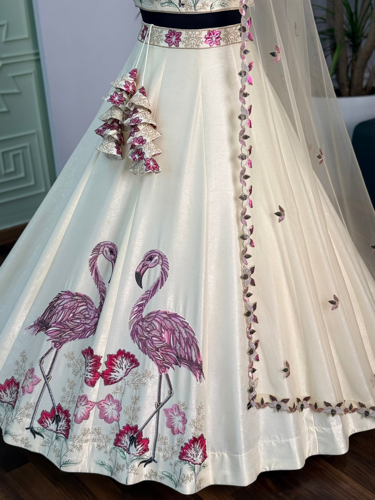 off-white color Designer Sequence Embroidery work Lehenga choli BL1732