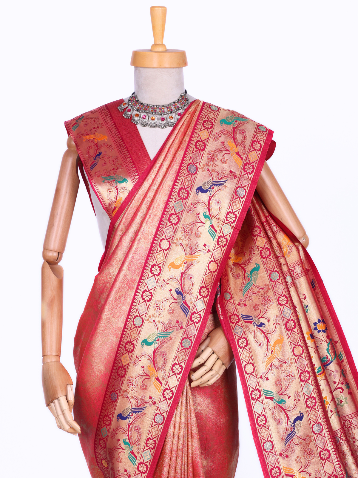 Pink color Kanjivaram work Designer Saree BLS1014_Pink