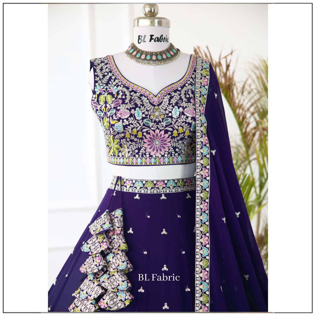 Purple color Zari & Thread Embroidery work Designer Lehenga Choli for Wedding Function BL1519