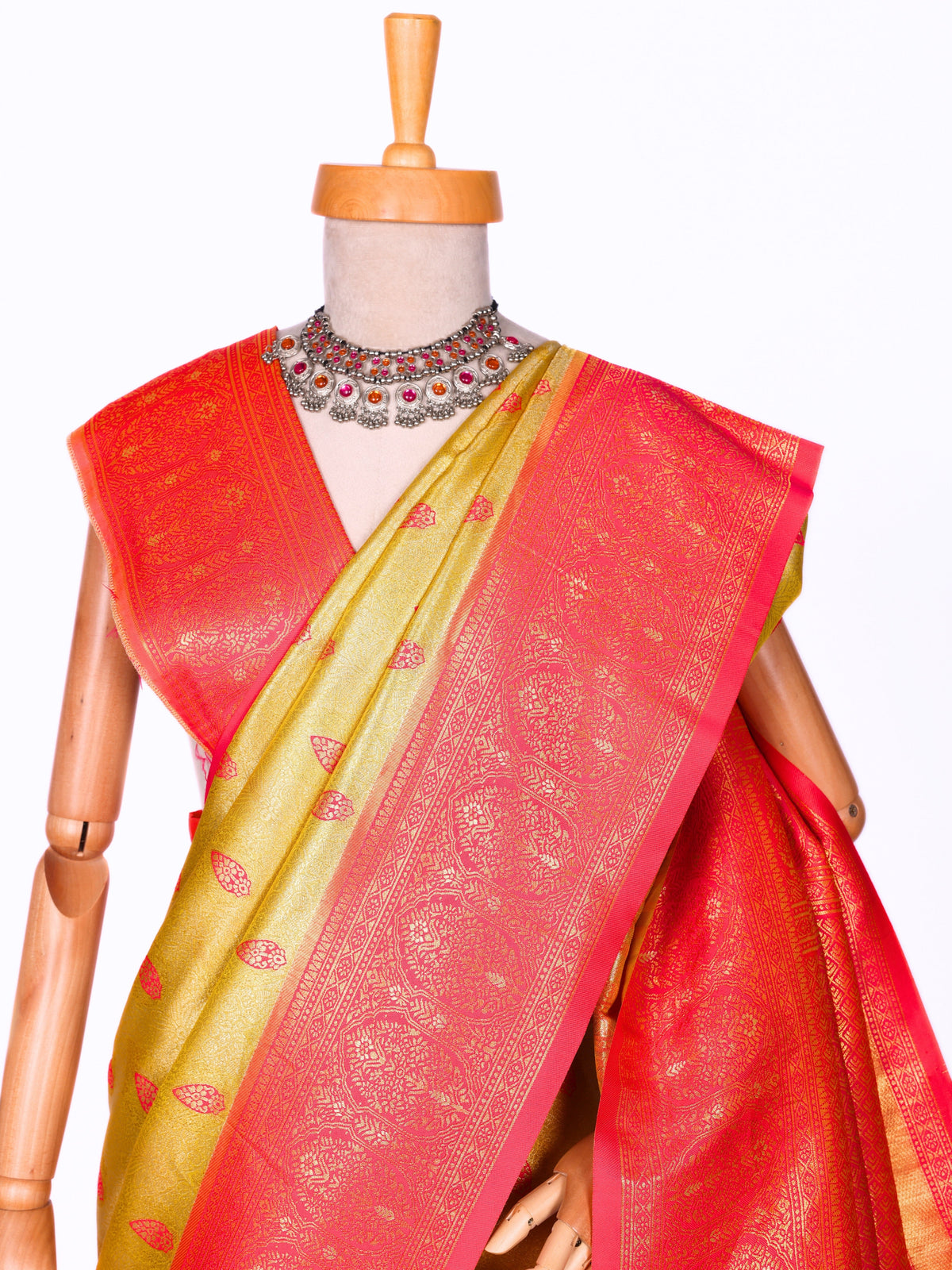 Yellow color Kanjivaram work Designer Saree BLS1011_Yellow