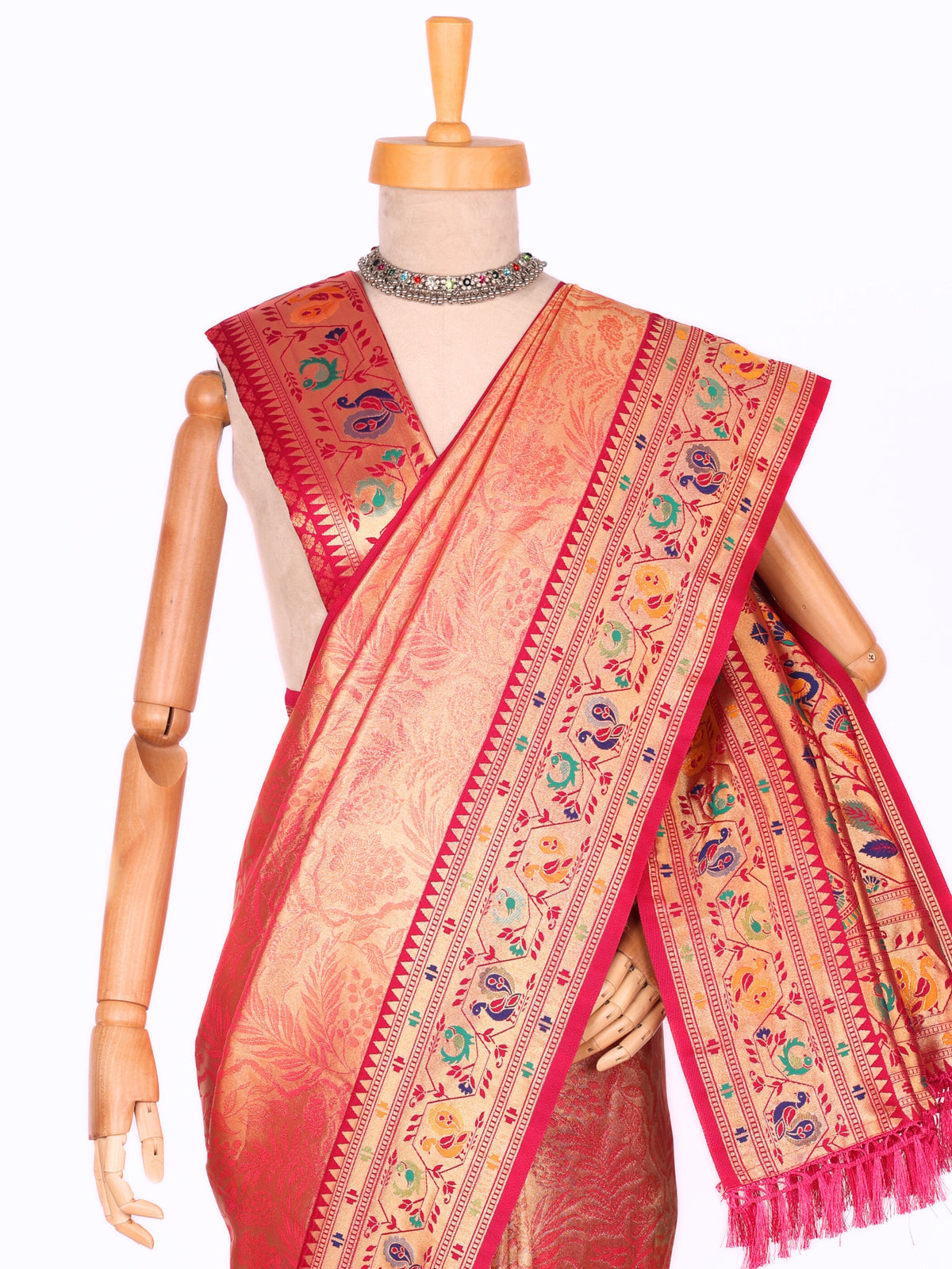 Pink color Kanjivaram work Designer Saree BLS1005_Pink