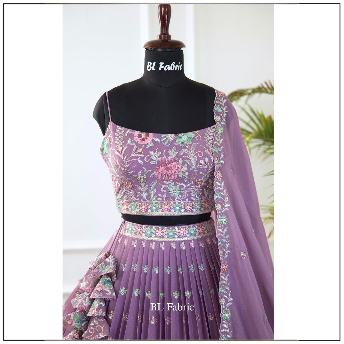 Rosy Purple color Sequence Embroidery Designer Lehenga Choli BL1530
