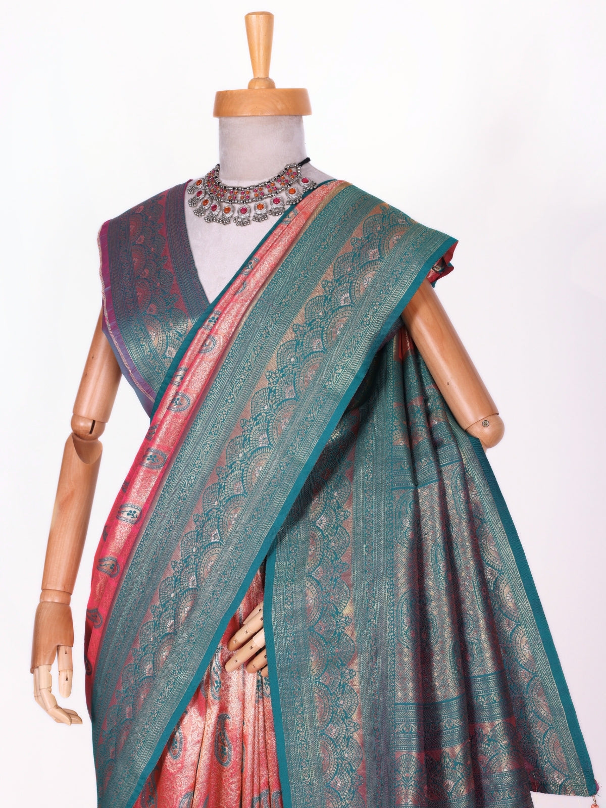 Light Pink color Kanjivaram work Designer Saree BLS1002_Pink