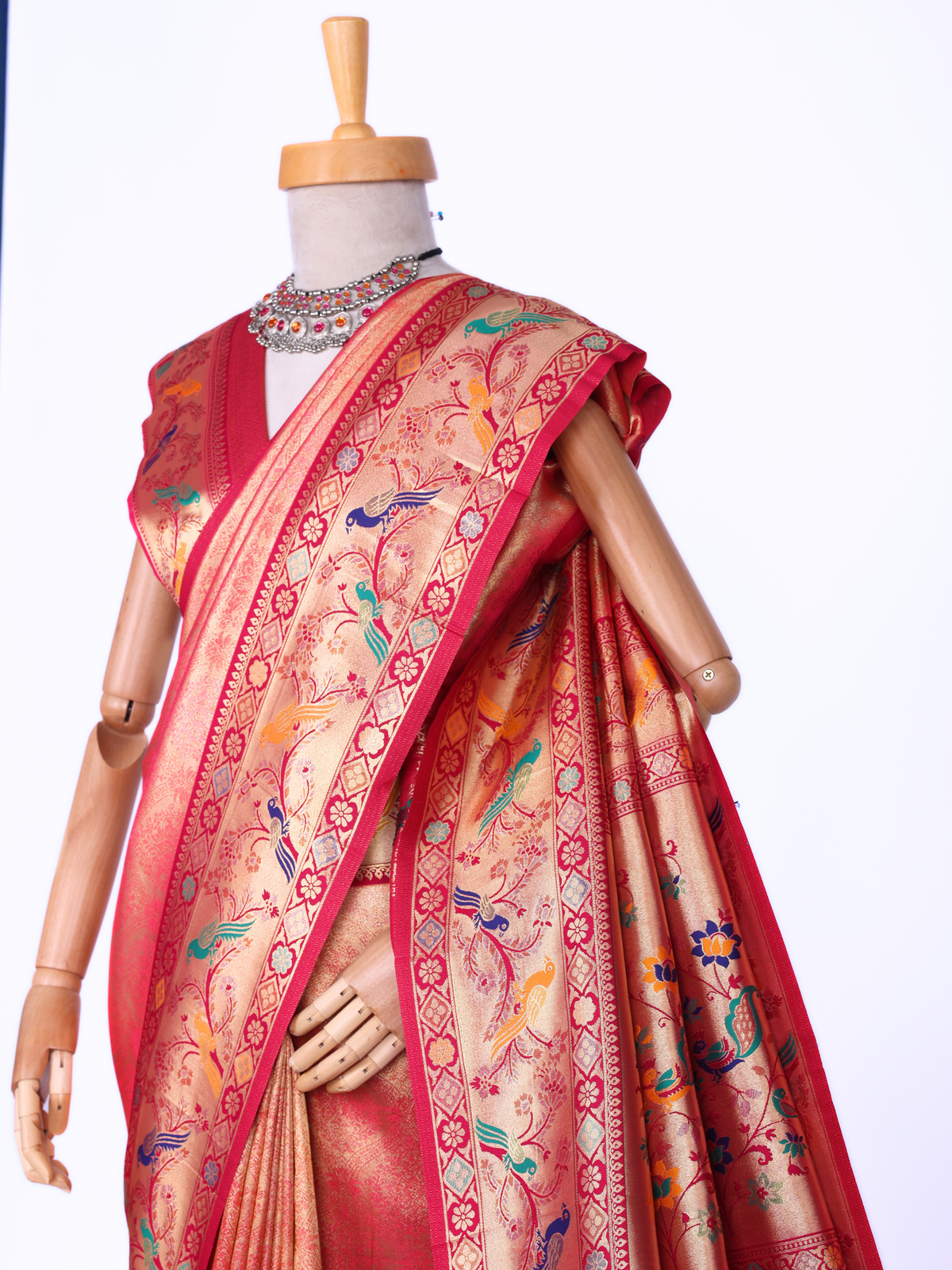 Pink color Kanjivaram work Designer Saree BLS1014_Pink