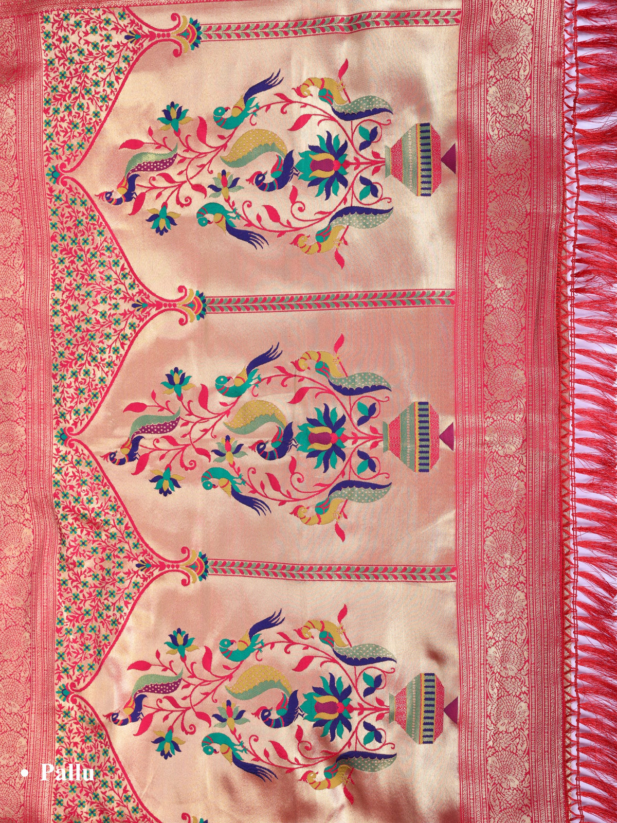 Red color Kanjivaram work Designer Saree BLS1016_Red