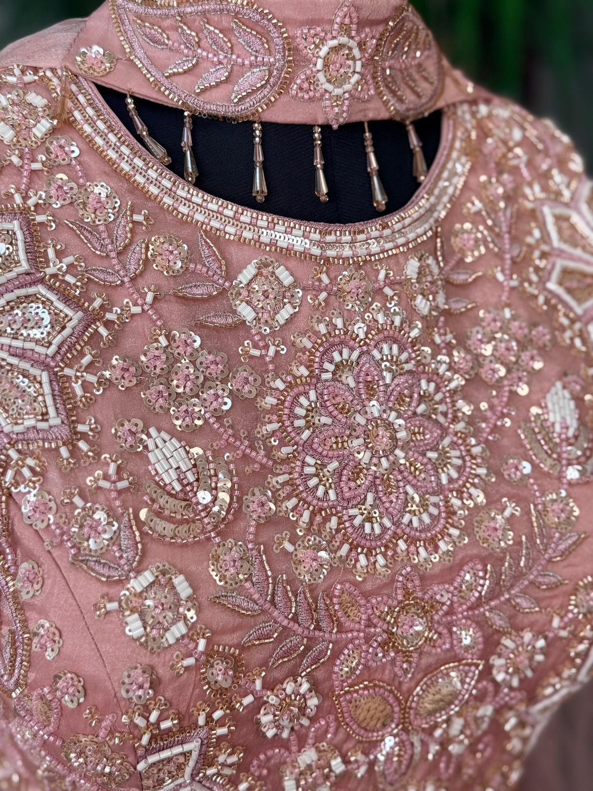 Pink color Bids Embroidery work Sharara set BLS105