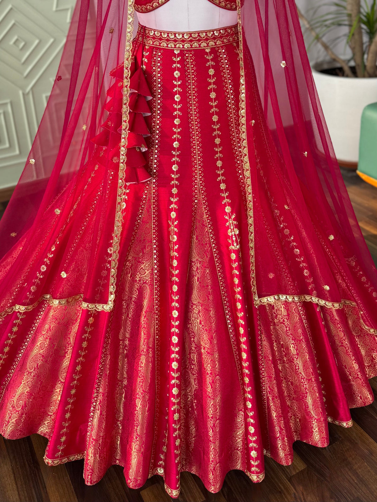 Pink color Jacard and Embroidery work Designer Lehenga Choli BL1667