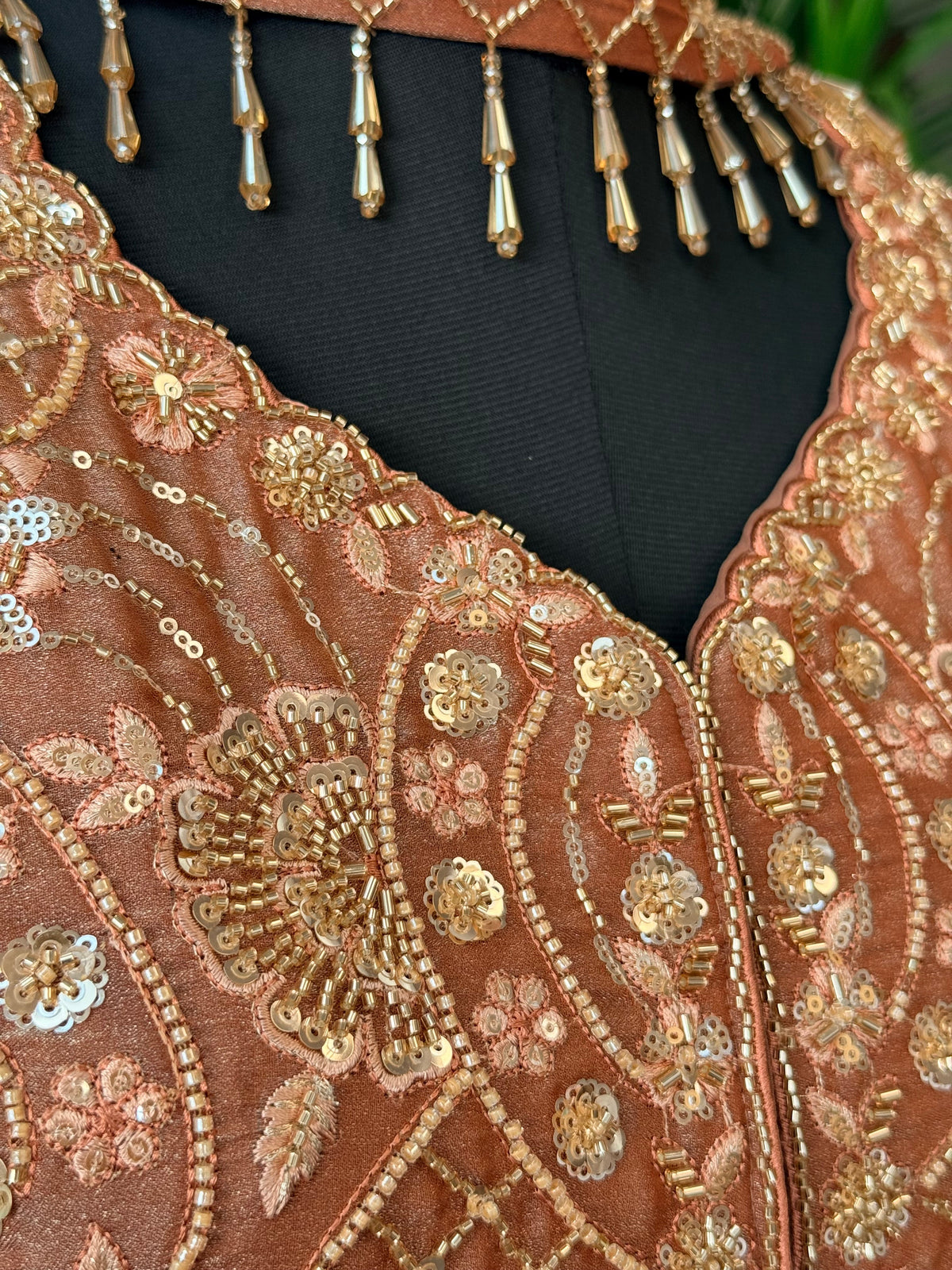 Dusty Peach color Bids Embroidery work Sharara set BLS106