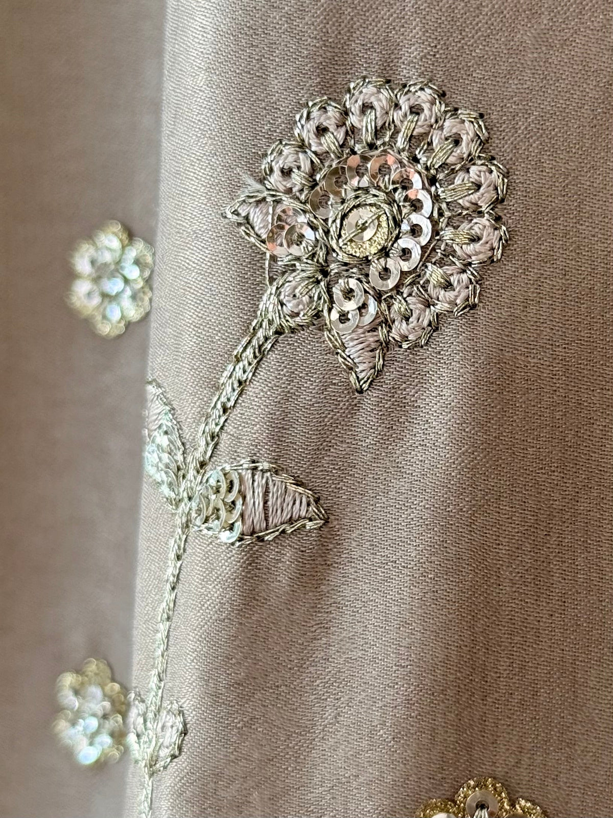 Dusty Nude Gold color Designer Sequence Embroidery work Lehenga choli BL1706