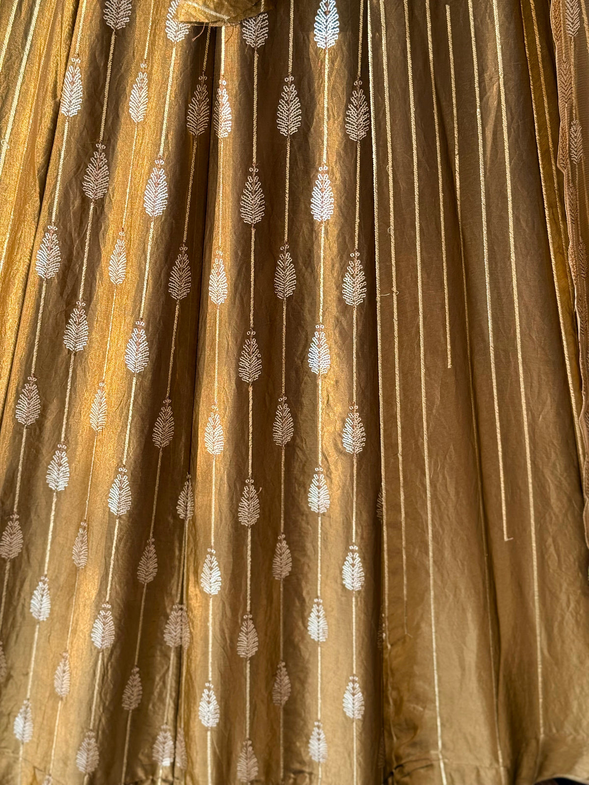Golden Brown color Designer Sequence Embroidery work Lehenga choli BL1686