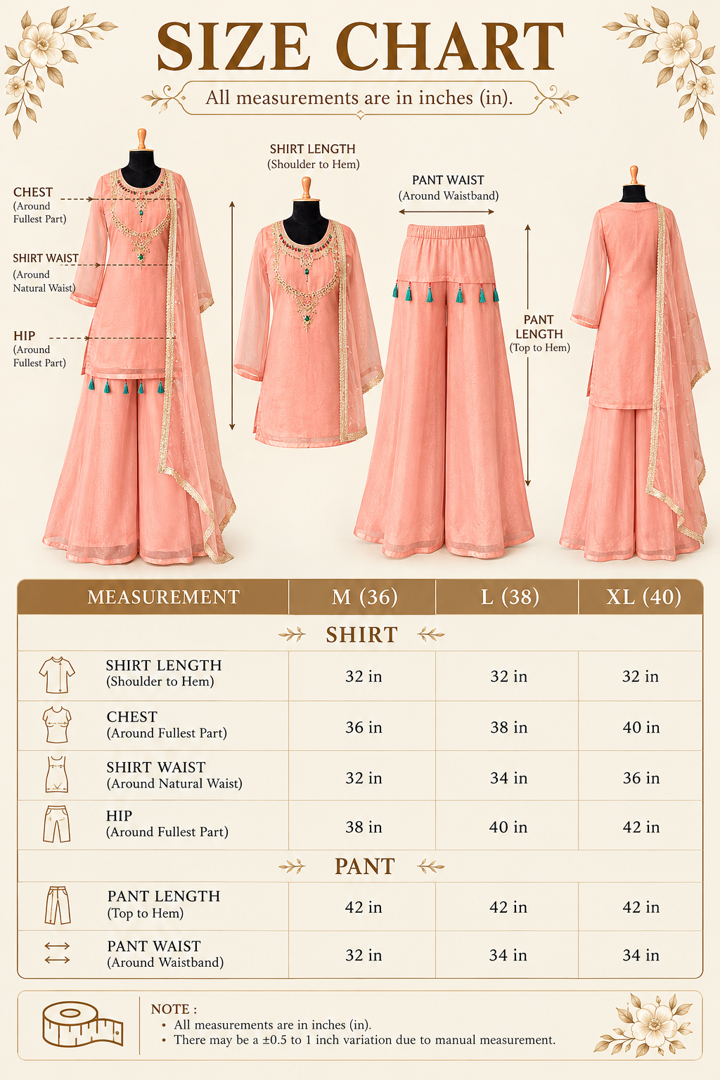 Peach Pink color Bids Sequence Embroidery work Sharara set BLS135