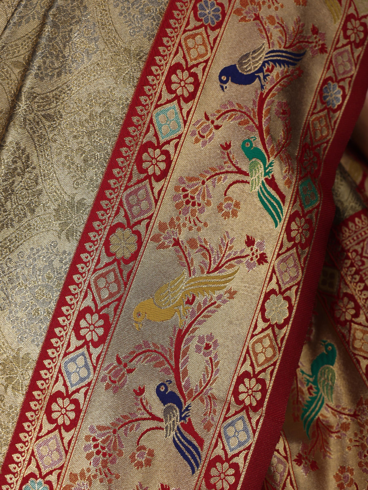 Maroon color Kanjivaram work Designer Saree BLS1014_Maroon