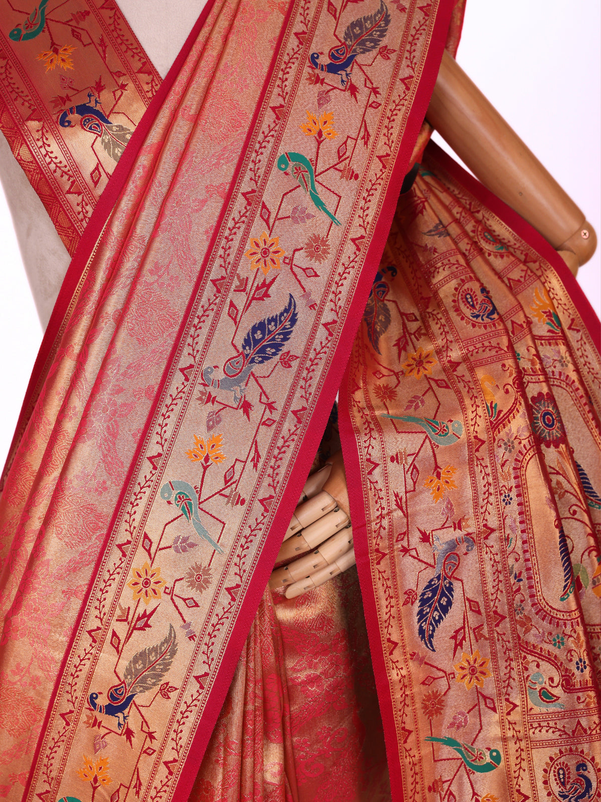 Pink color Kanjivaram work Designer Saree BLS1006_Pink