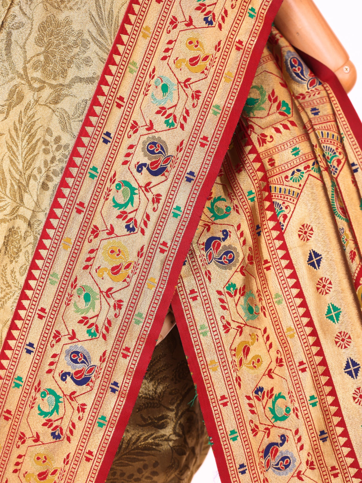 Maroon color Kanjivaram work Designer Saree BLS1005_Maroon
