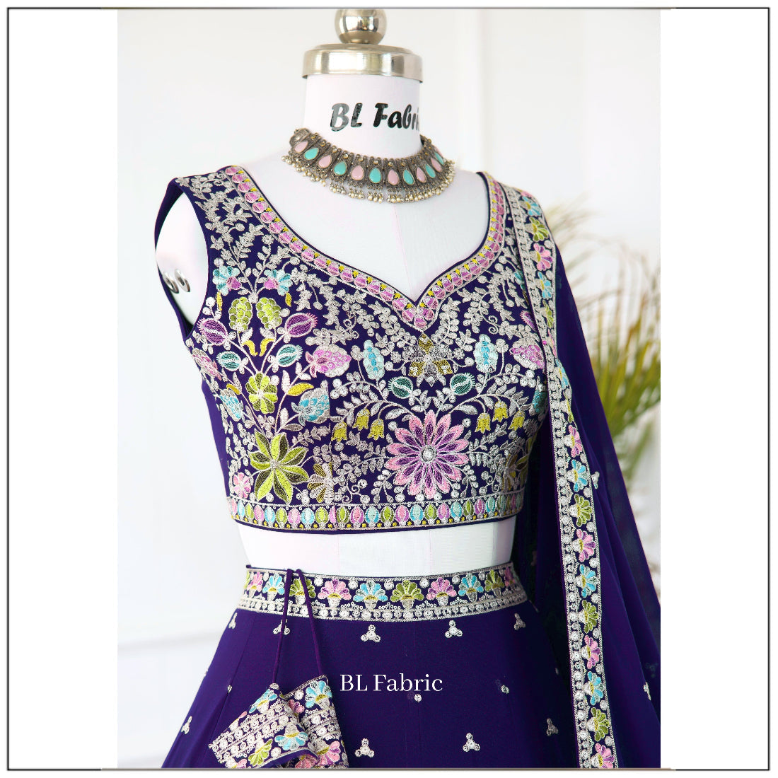 Purple color Zari & Thread Embroidery work Designer Lehenga Choli for Wedding Function BL1519
