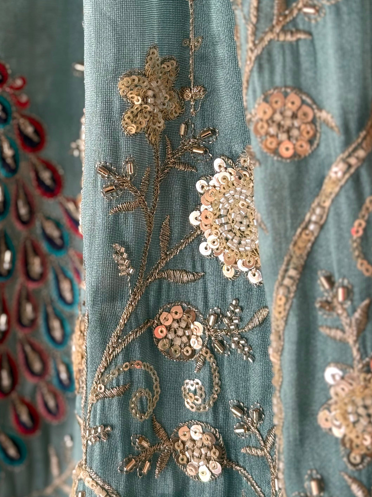 Sky blue color Bids Embroidery work Designer Lehenga Choli BL1661