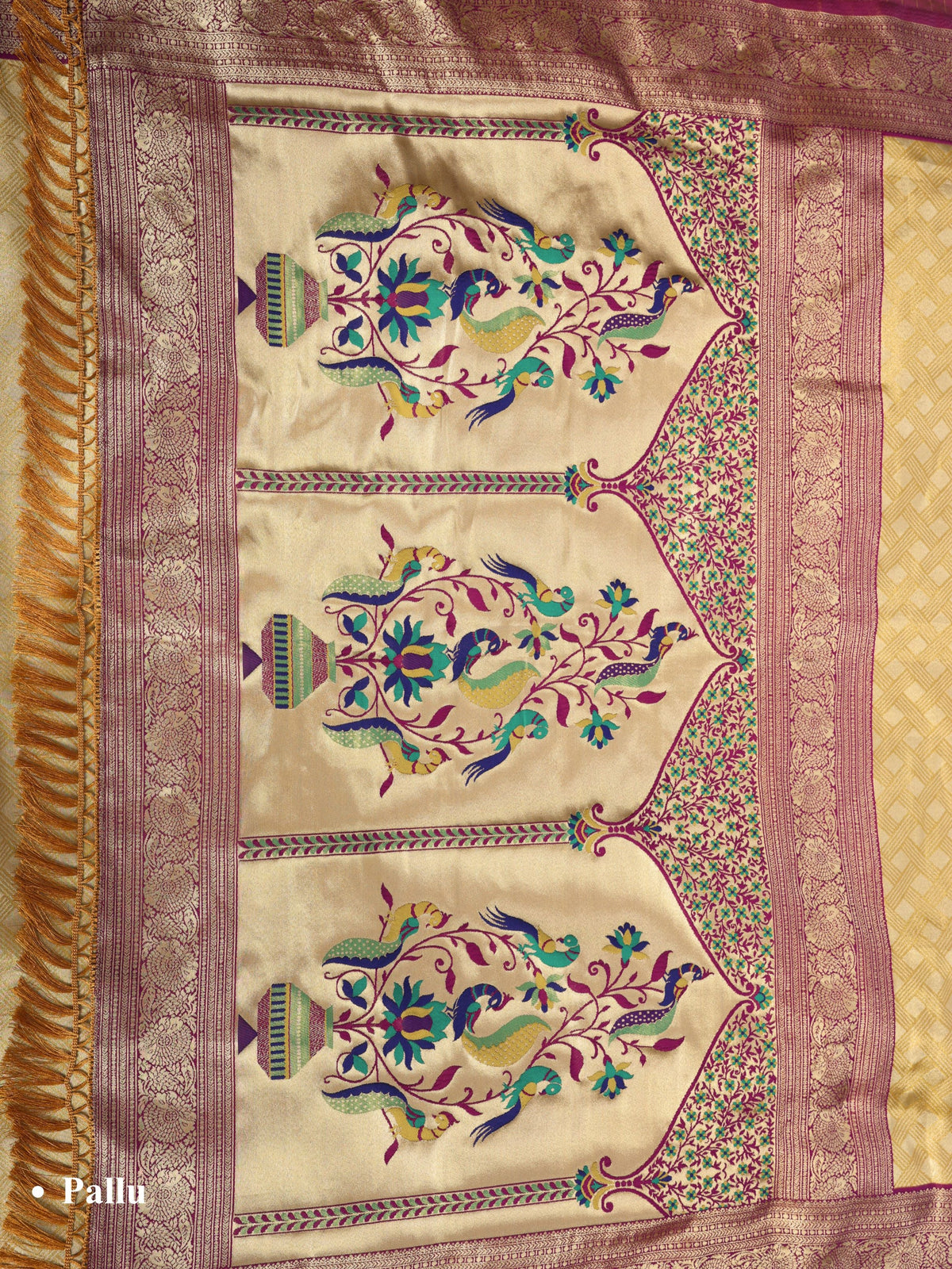 Yellow color Kanjivaram work Designer Saree BLS1016_Yellow