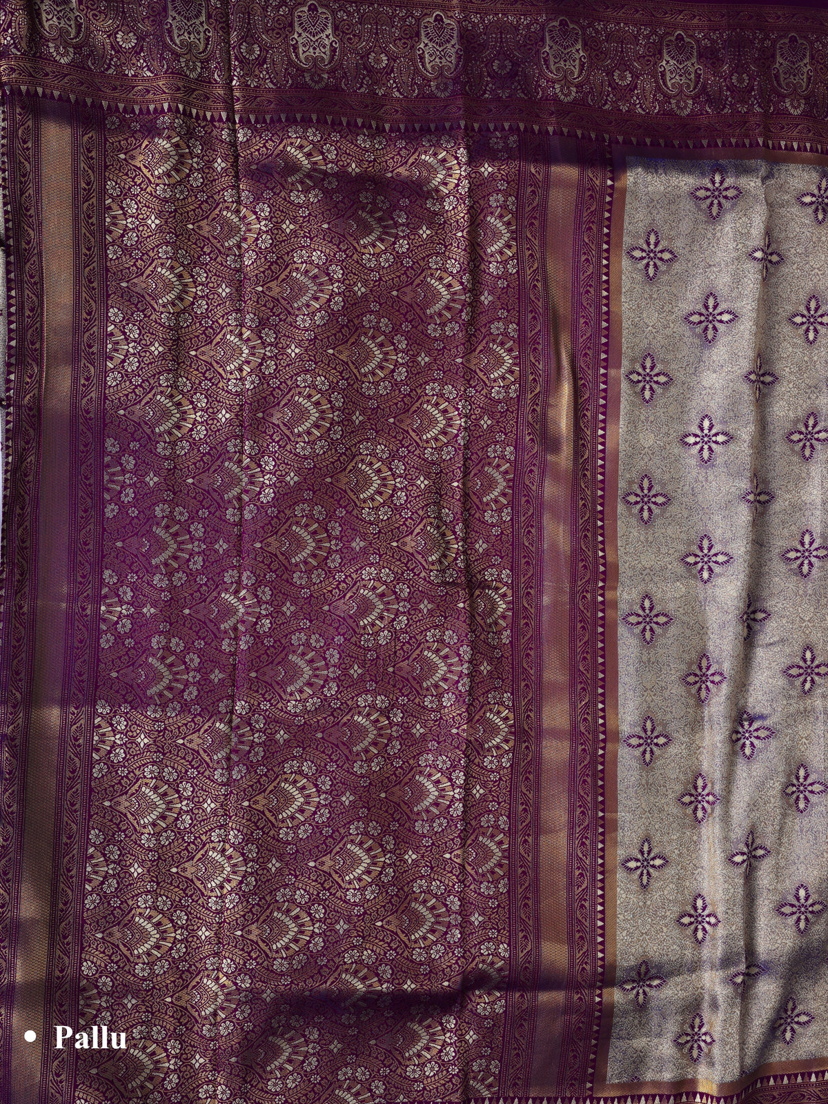 Purple color Kanjivaram work Designer Saree BLS1020_Purple