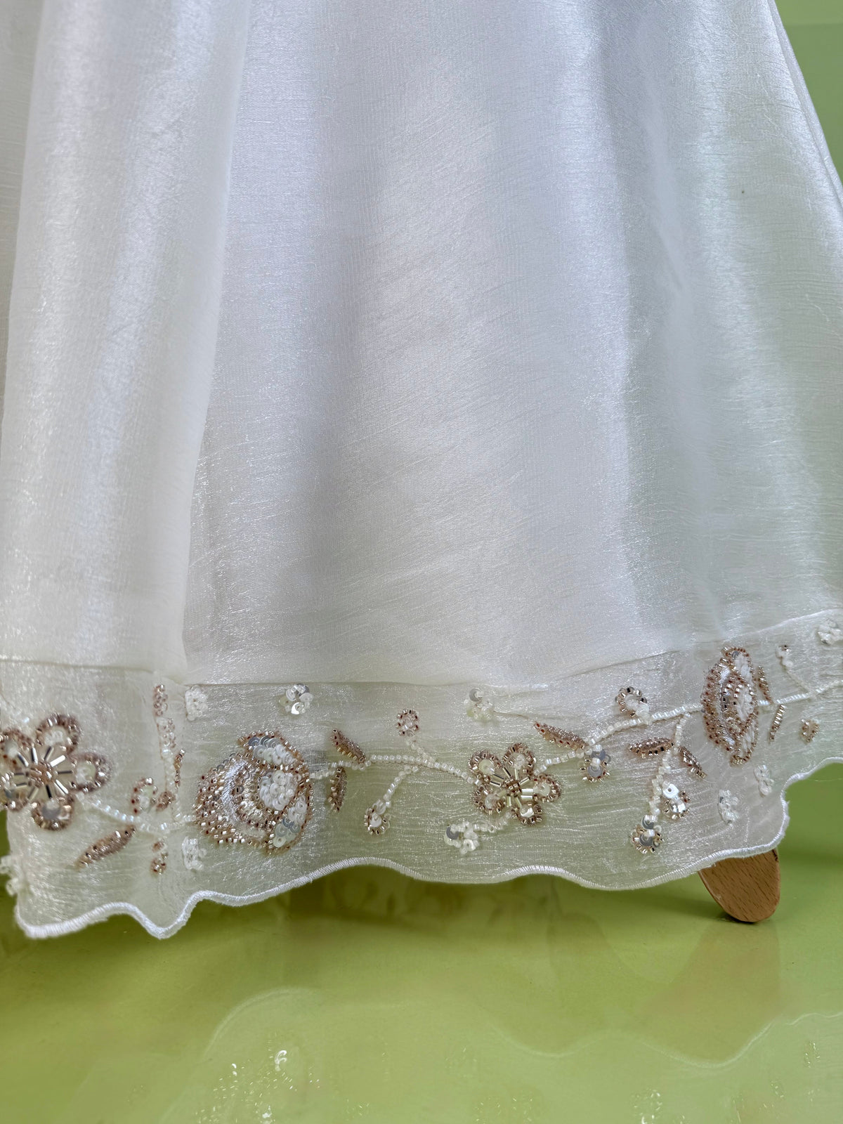 White color Bids Embroidery work Sharara set BLS113