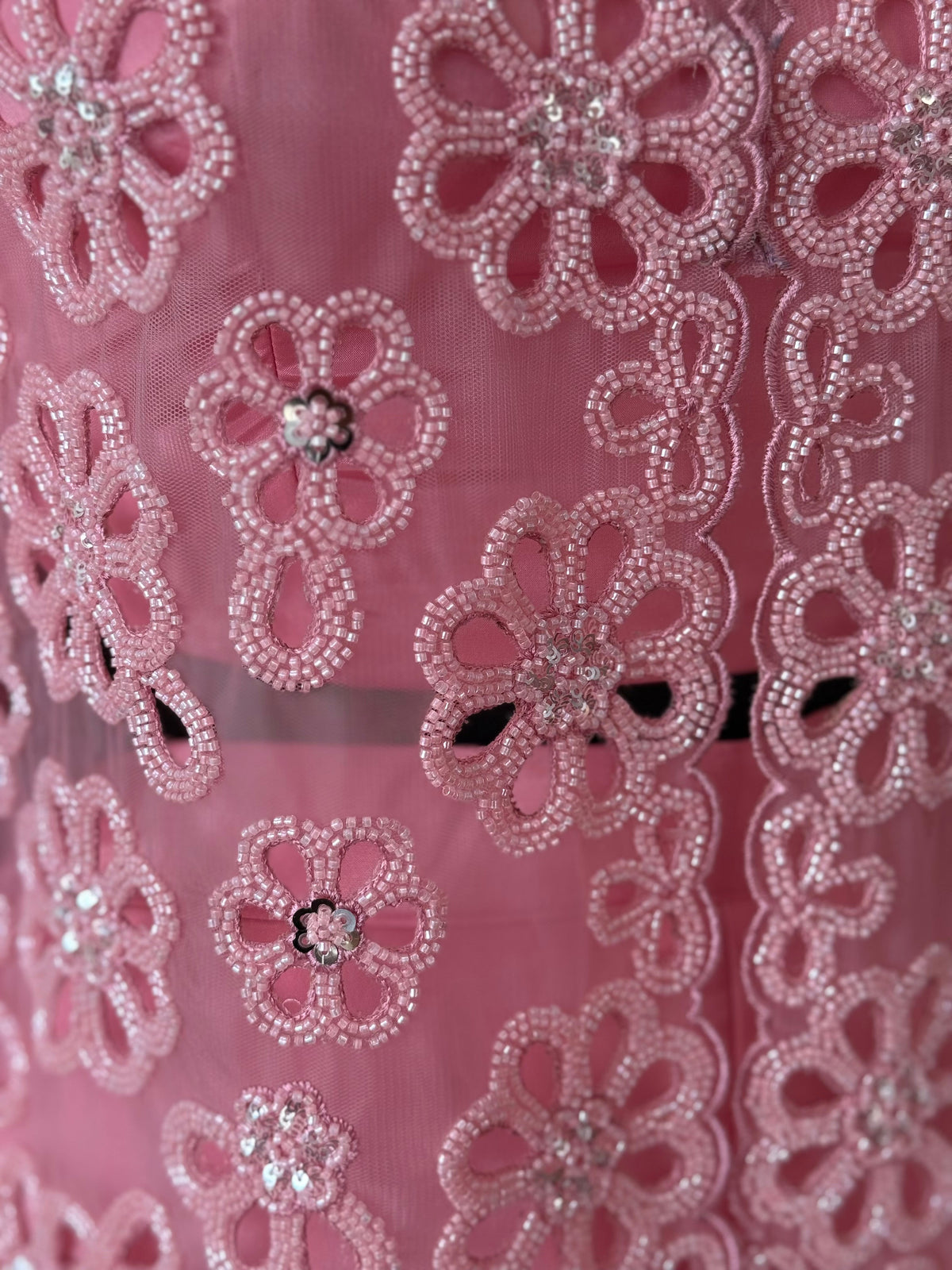 Baby Pink color Bids Embroidery work Sharara set BLS103