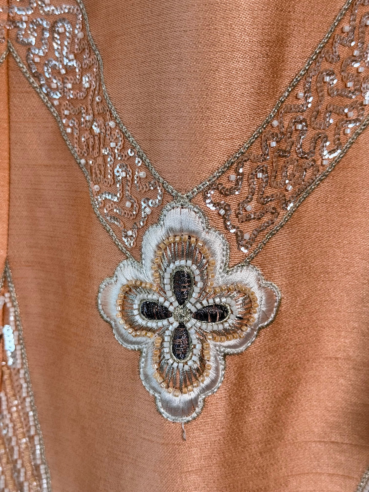 Dusty Peach color Designer Bids Embroidery work Lehenga choli BL1733