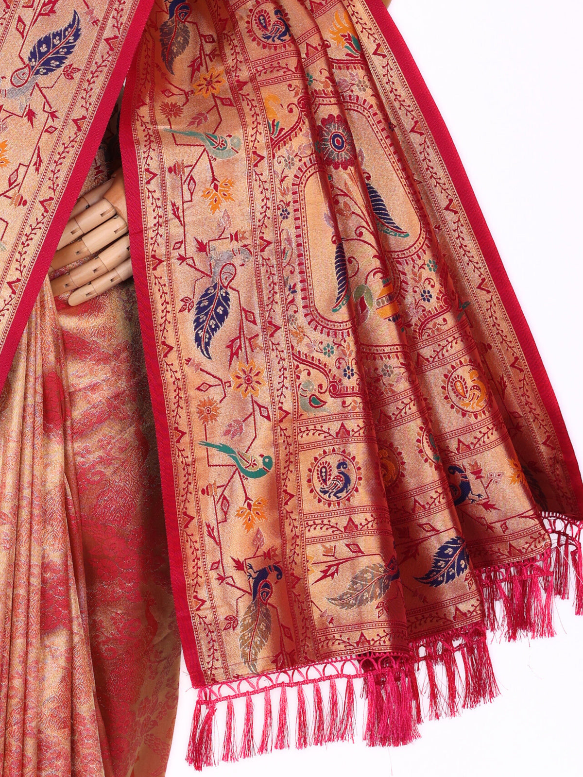 Pink color Kanjivaram work Designer Saree BLS1006_Pink